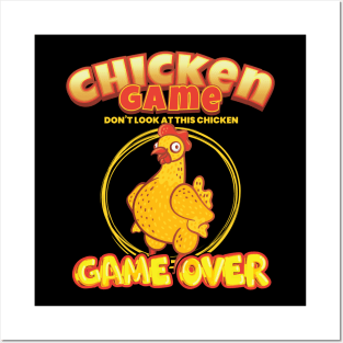 Funny Chicken Game Farmer Animal Lover Posters and Art